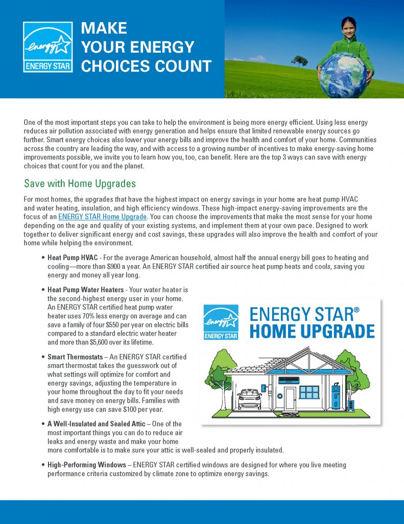 Federal One-Pagers and Fact Sheets